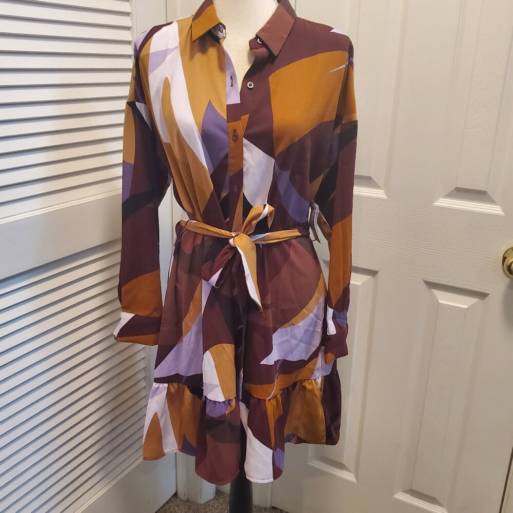 NWT Nine West Ruffle Hem Dress - M